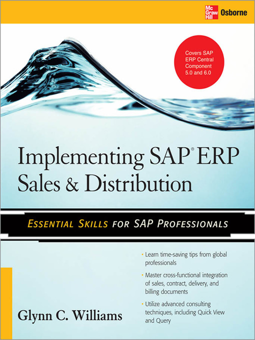 Title details for Implementing SAP ERP Sales & Distribution by Glynn C. Williams - Available